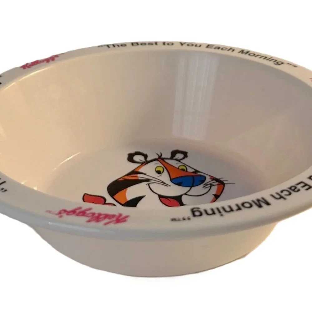 Vintage 1995 Kellogg's Cereal Promotional Bowl Tony The Tiger Frosted Flakes EUC